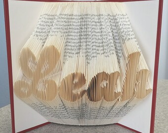 Folded Book Art: Personalized Names
