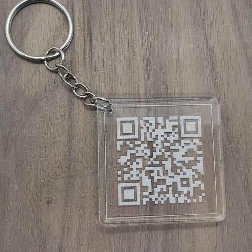 Keychain With QR Code Business QR Code Scannable Social Etsy Canada