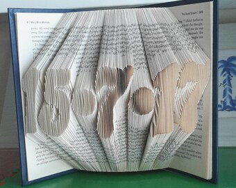 Folded Book Art: Date of Anniversary Gift