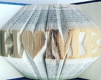 Folded Book Art: Home-heart