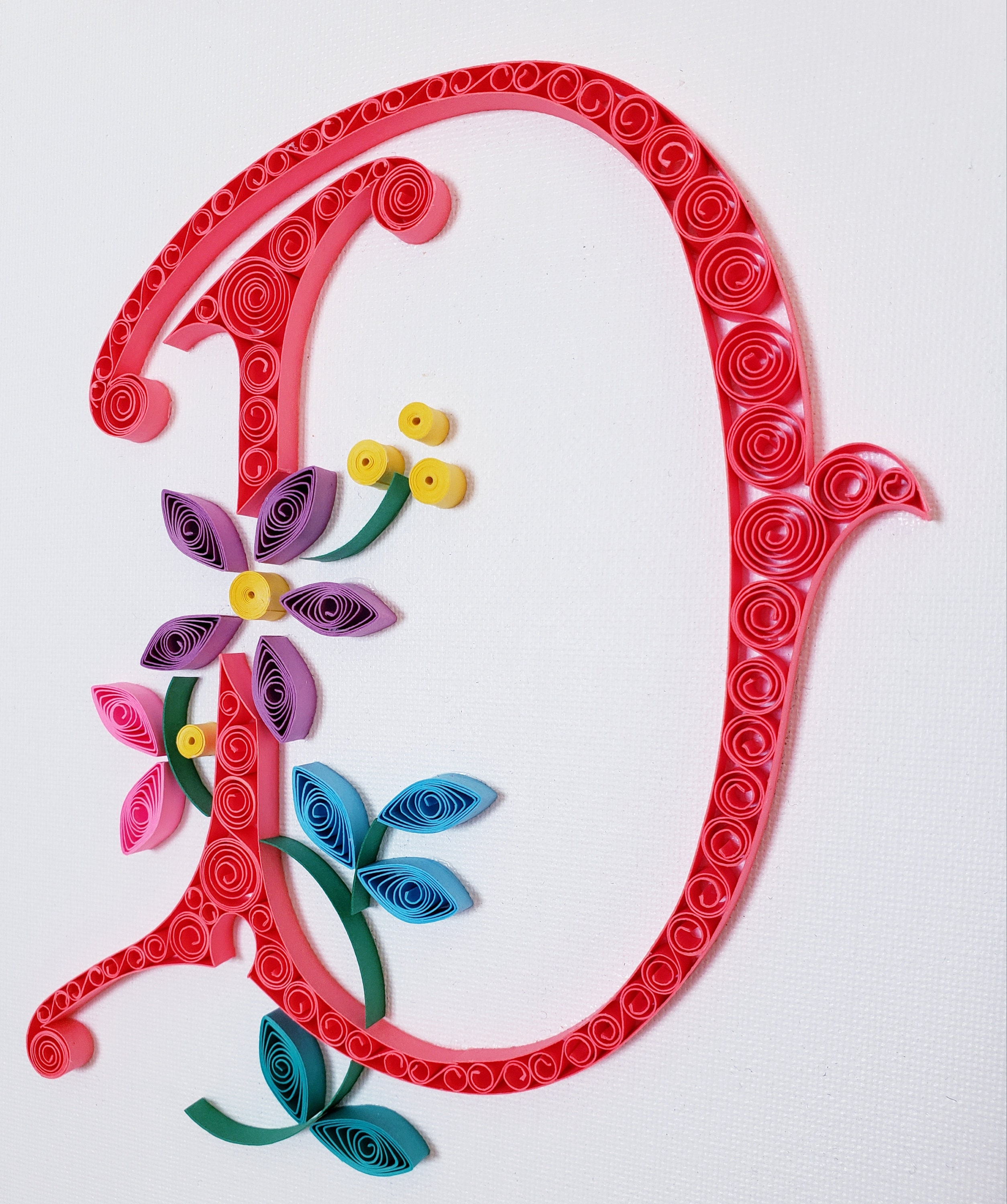 Quilled Paper Art Letter D Etsy