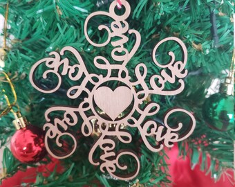 Love Flakes Ornament