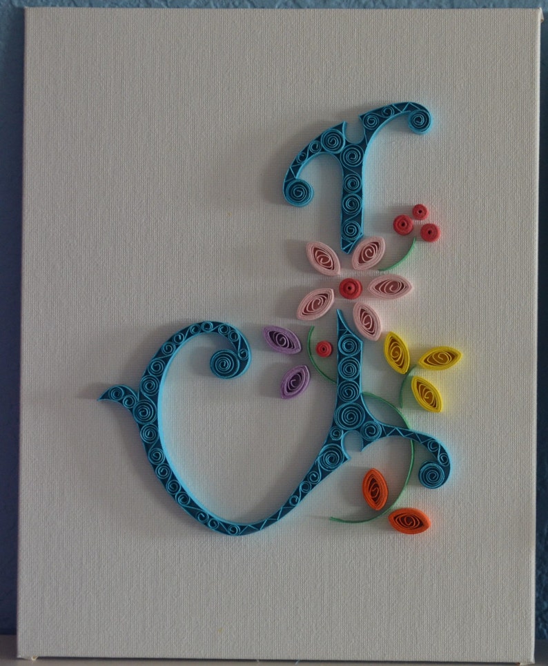 Quilled Paper Art Letters A B E J K Etsy
