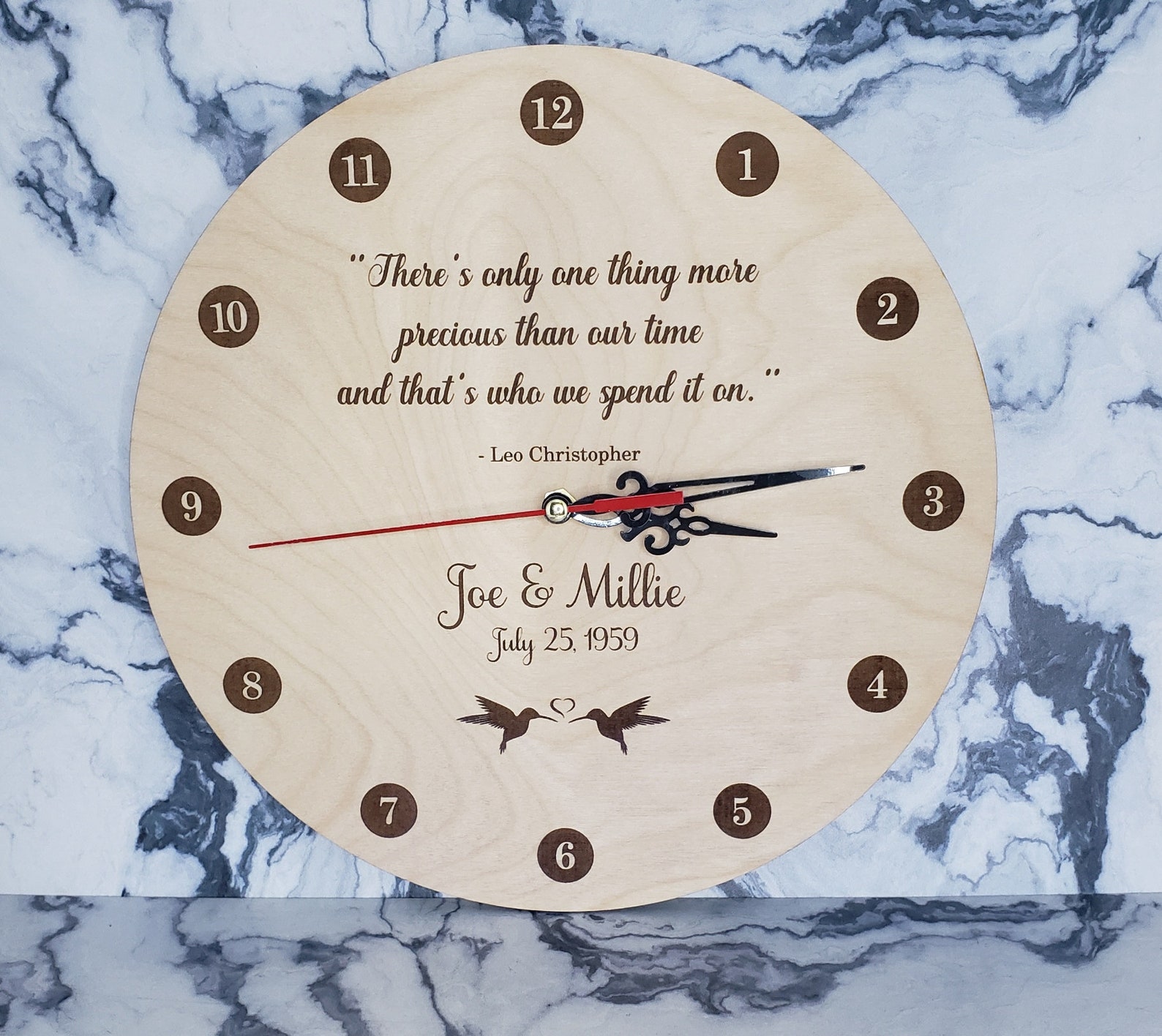 Wall Clock for Couple Anniversary and Wedding gifts Etsy Italia