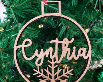 Personalized name Christmas ornaments