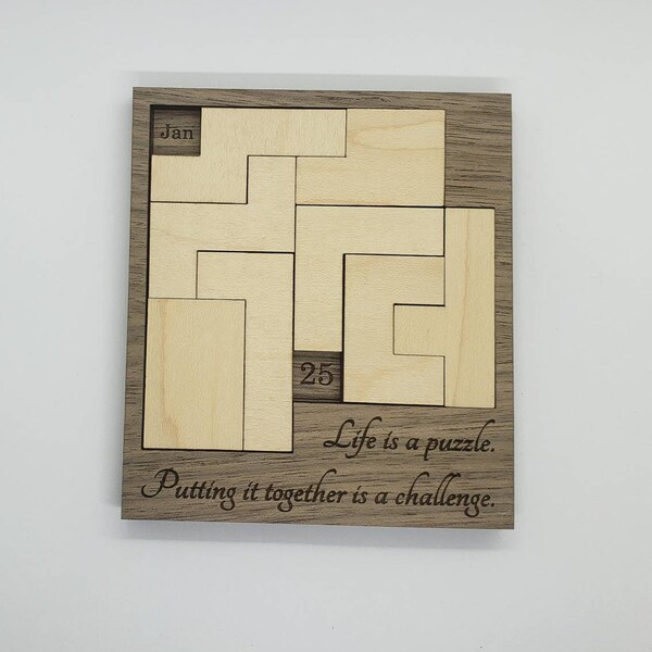 Puzzle A Day Wooden Calendar Etsy