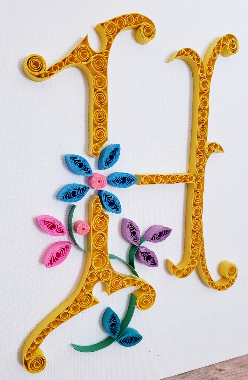 Quilled Paper Art: Letter H - Etsy