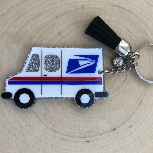 Mail Truck Key Chain Usps Keychain Postal Worker Gift Etsy