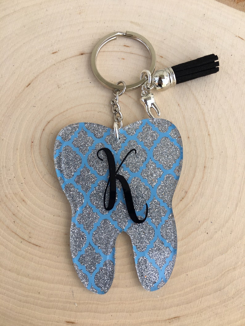 Dentist Dental Hygienist Tooth Keychain Etsy