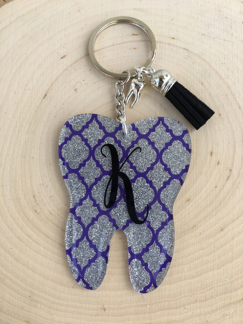 Dentist Dental Hygienist Tooth Keychain Etsy