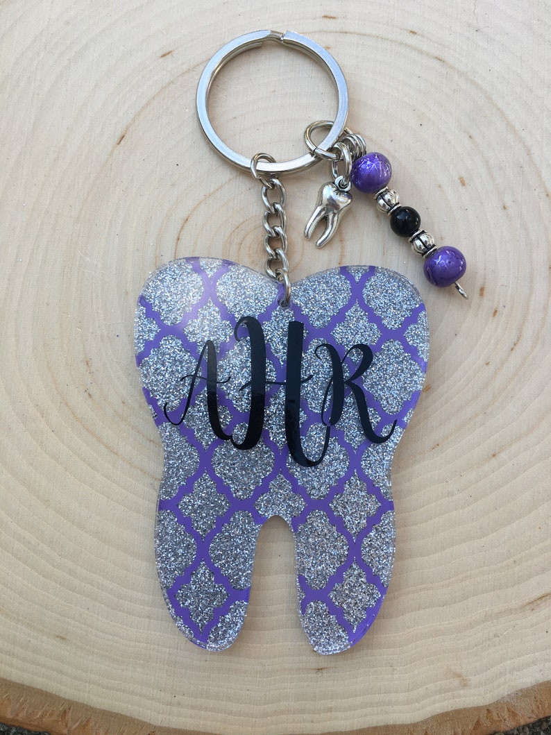 Dentist Dental Hygienist Tooth Keychain Etsy