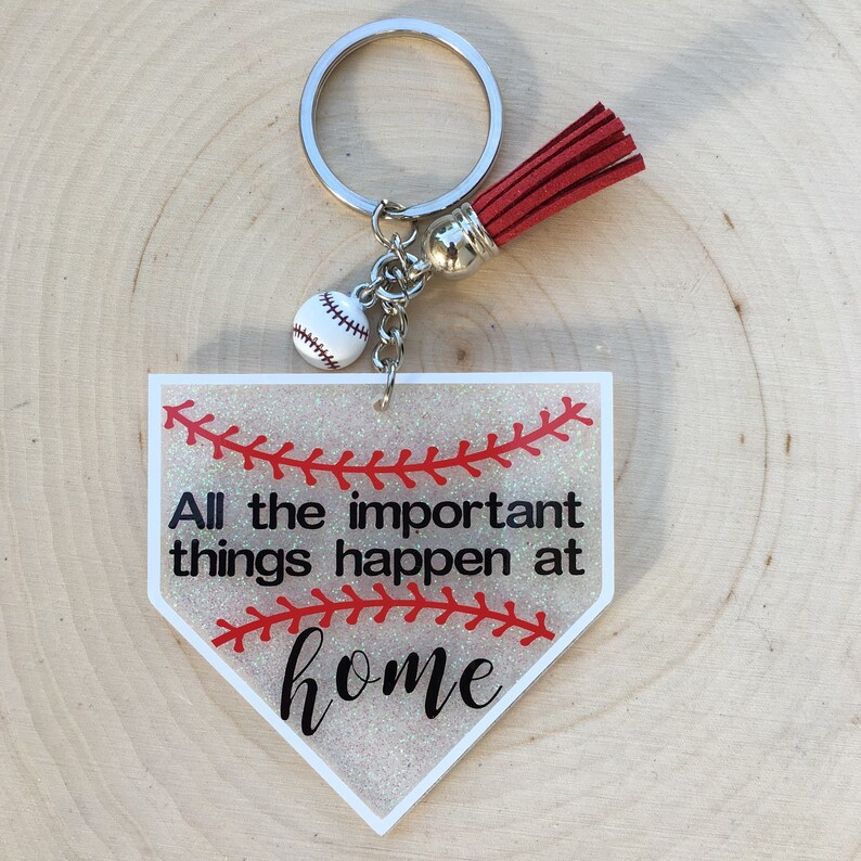 Home Plate Keychain Etsy