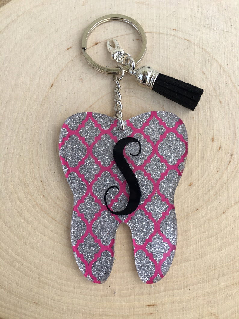 Dentist Dental Hygienist Tooth Keychain Etsy