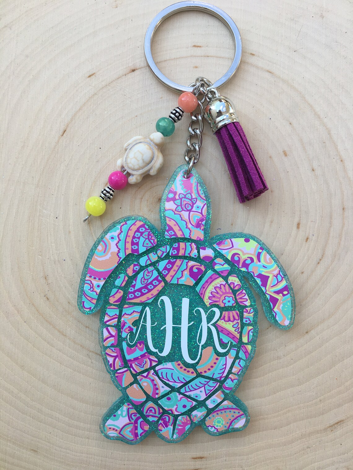 Turtle Keychain Etsy