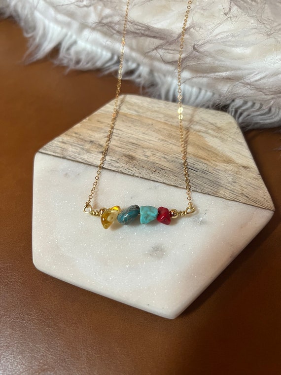 Stackable birthstone necklace clearance