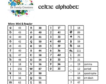 Font Book folding patterns - Celtic Alphabet + Special Book Fold Alphabet - 49 patterns in 3 sizes - Micro Mini and Regular