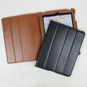 Custodia per iPad in pelle di lusso personalizzata / Cover per iPad, Custodia protettiva, Tecnologia, Monogramma, Iniziali, Vera pelle