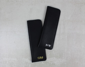 Personalised Slim Leather Glasses Case