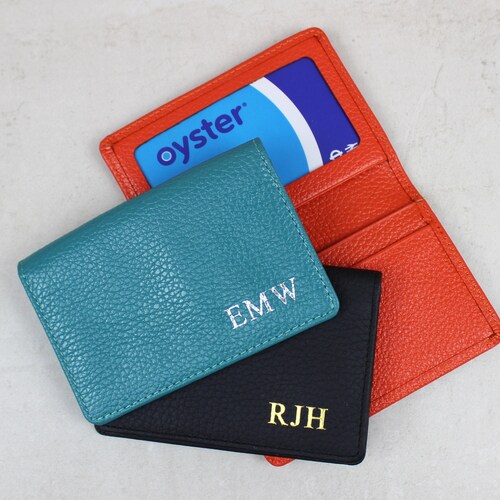 Personalised Leather Travel Card Holder Etsy UK