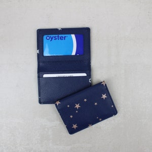 Stars Leather Travel Card Holder