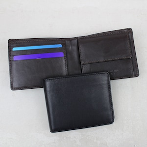 Cartera de piel suave personalizada con 4 bolsillos para tarjetas y monedas, tarjetero de primera calidad, regalo de lujo corporativo