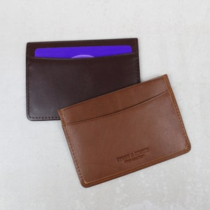 Porta carte di credito/porta carte di credito in pelle classica personalizzata per 3 carte, regali per lui, porta carte di lusso, regalo di lusso