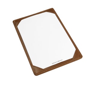 Grand bloc-notes personnalisé en cuir marron
