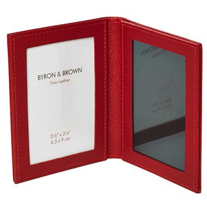 Personalised Premium 3.5x2.5 Two Fold Leather Photo Frame image 4