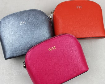 Personalised Leather Cosmetic Bag
