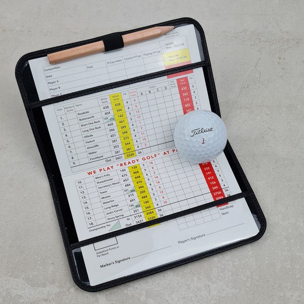 Golf Scorecard Holder Etsy