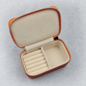 Personalised Leather Travel Jewellery Case image 7