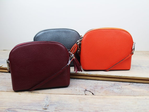 leather personalised cross body bag