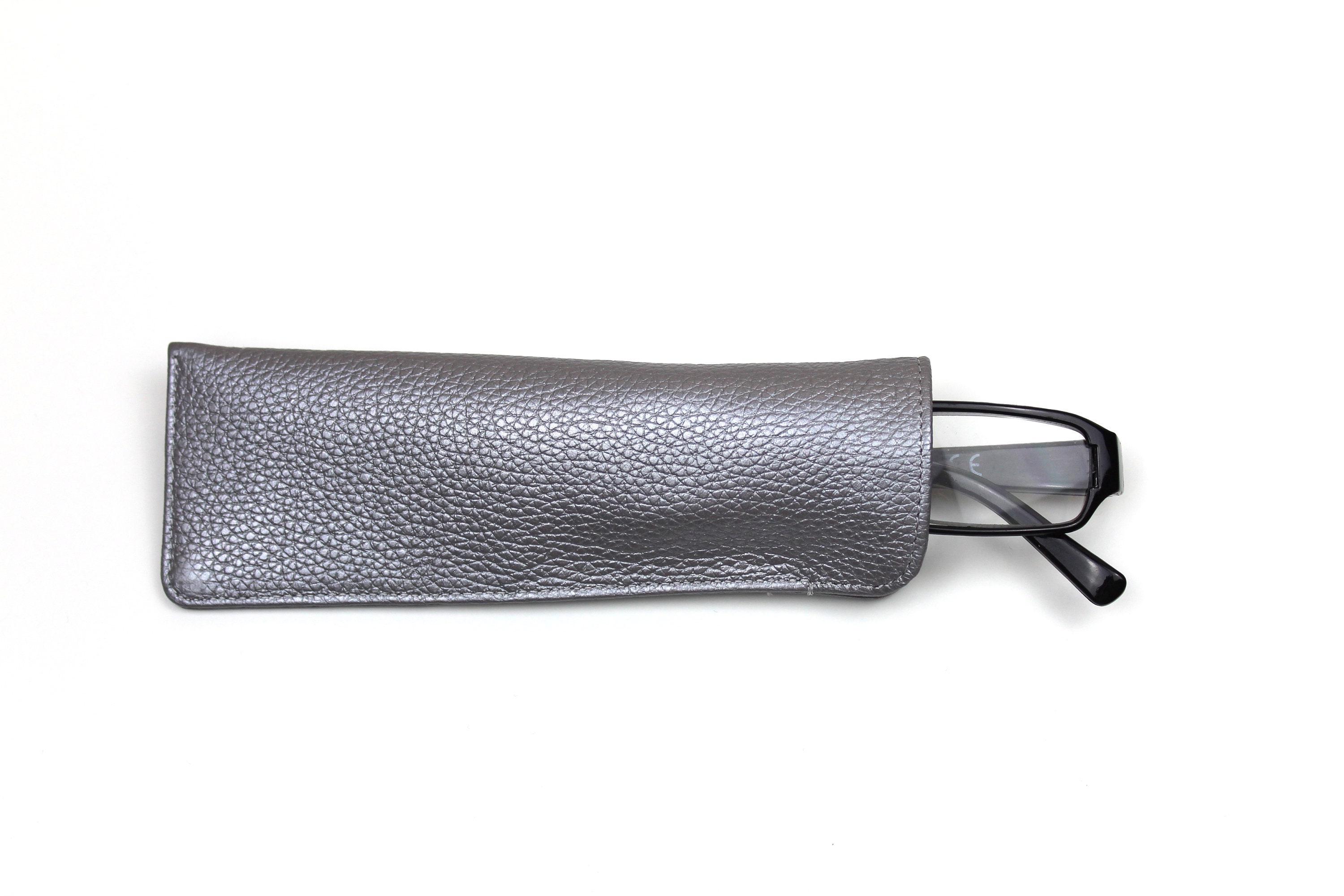 Personalised Slim Leather Glasses Case Etsy