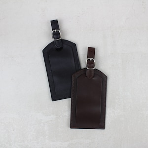 Gepersonaliseerde klassiek leren bagagelabel | Kofferlabel, monogram/initialen reiscadeau, cadeaus voor hem, handgemaakt