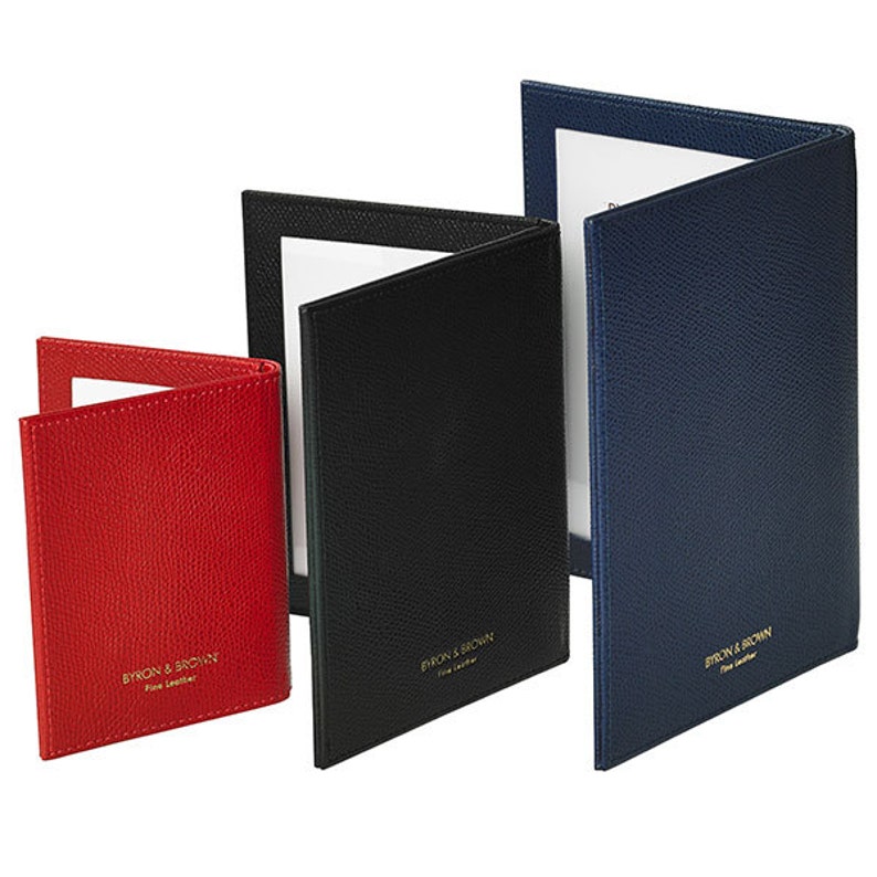 Personalised Premium 3.5x2.5 Two Fold Leather Photo Frame image 6