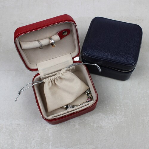 Personalised Leather Travel Jewellery Case Etsy UK