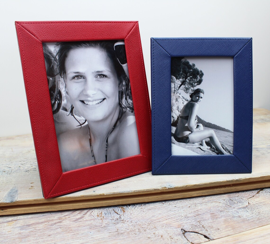 Premium Slim Leather Photo Frame Etsy UK