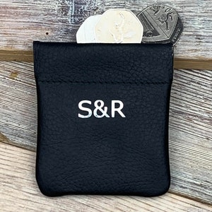 Personalisierte Leder Geldbörse/Halter, Leder Geschenk, Herren Geschenk Bild 3