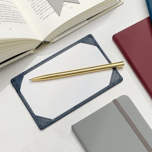 Gepersonaliseerde klein zacht leren notitieblok | Notitieblok, leren dagboek, bureauaccessoire, premium memoblok, monogram
