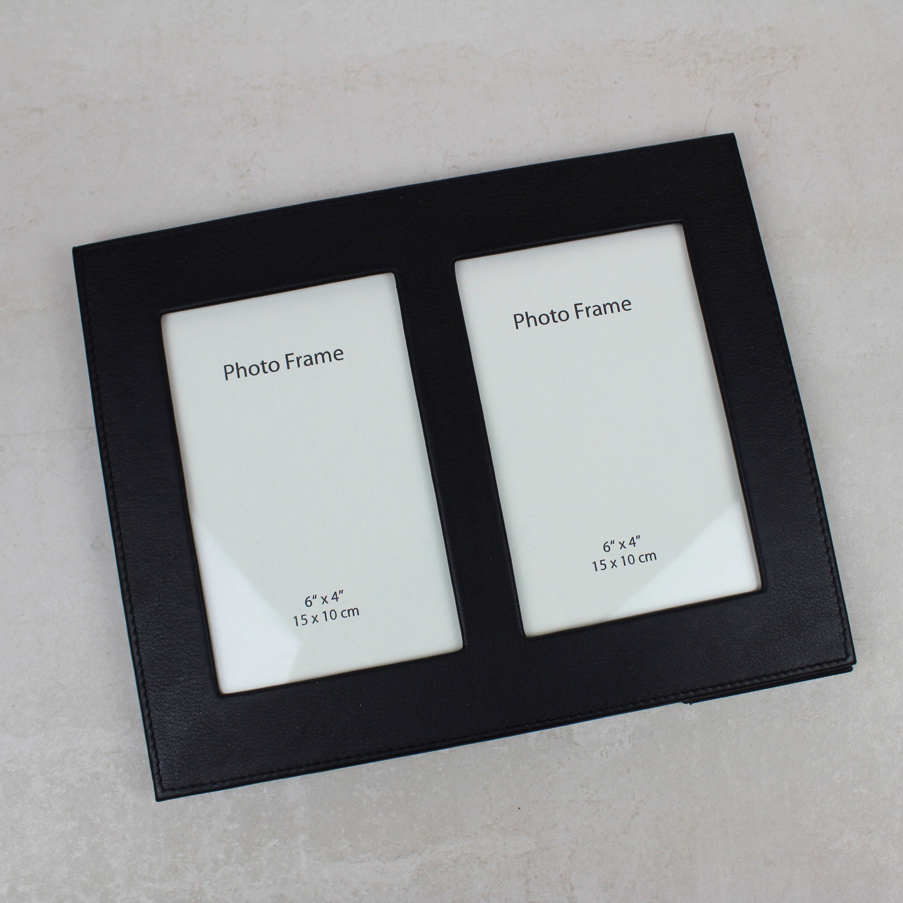 Multi Aperture Double 6x4 Leather Photo Frame Etsy
