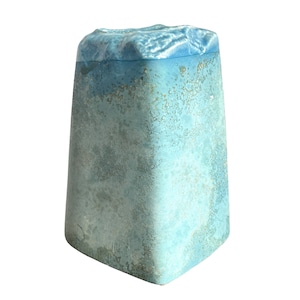 Mid Century Art Pottery Vase Tony Evans Raku Ceramics FOSS CREEK POTTERY San Miguel California Studio Pottery Vase Asymmetrical Geometric