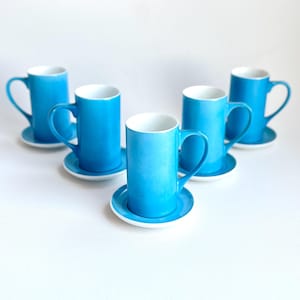 Juego de tazas de espresso Lagardo Tackett Demitasse Mid Century, taza de espresso vintage japonesa de porcelana Schmid MCM