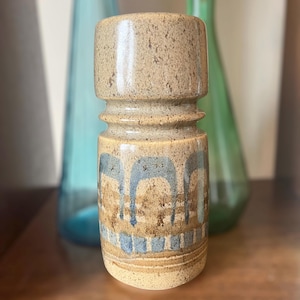 Mid Century Vase Vintage Lapid Pottery Israel Studio Art Pottery Stoneware Hand Painted Ceramic Lava Glaze