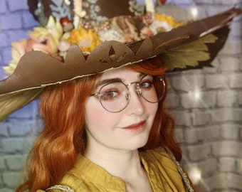 Autumn Druid Witch Hat | Fall Floral Witch Hat