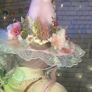 Fall Dusty Pink Witch Hat Kitten Ears image 3