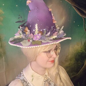 Lavender Wreathe Witch Hat image 1