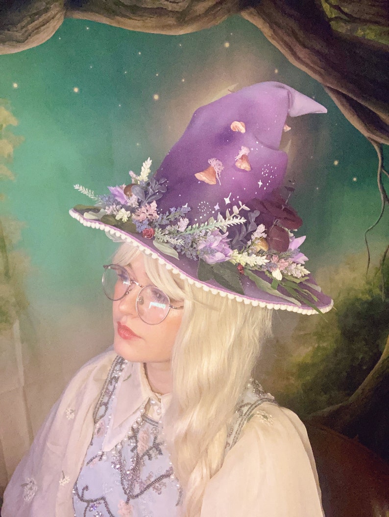 Lavender Wreathe Witch Hat image 9