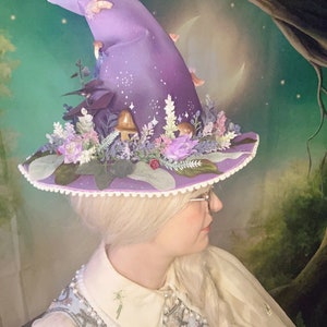 Lavender Wreathe Witch Hat image 4