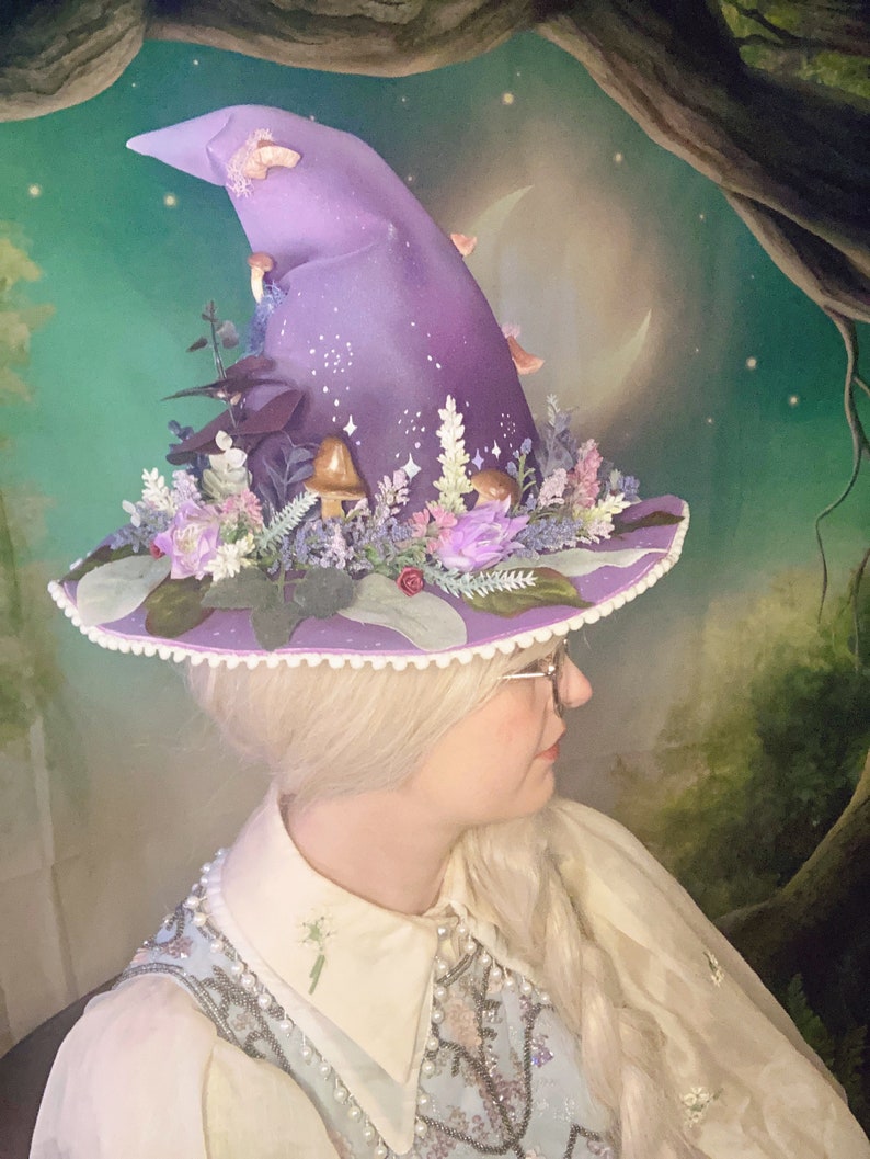 Lavender Wreathe Witch Hat image 4