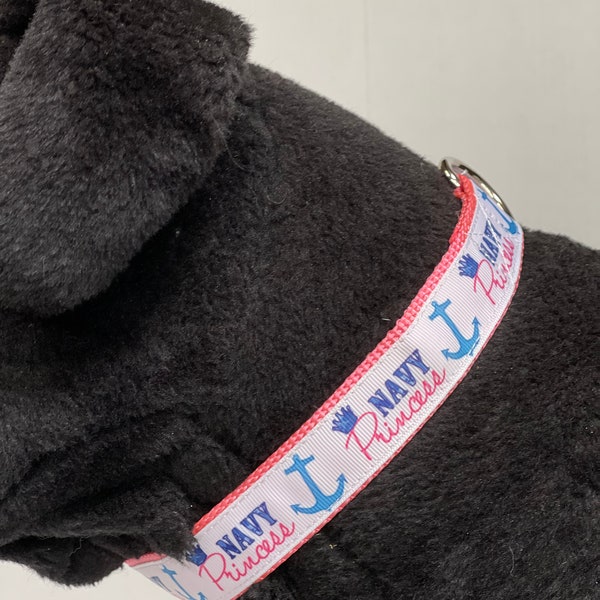 Navy Blue Dog Collar Etsy